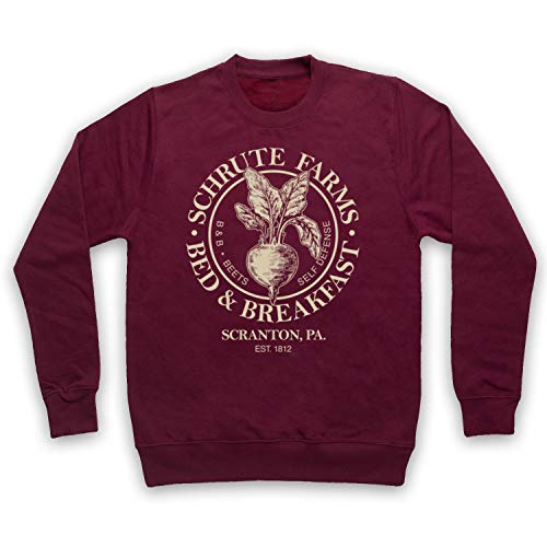 ART Office Schrute Farms Bed & Breakfast Komedie-tv Volwassenen Sweatshirt, Bordeaux, M