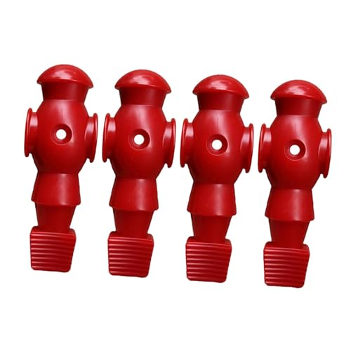 Ronyme 4 stuks tafelvoetbal heren, tafelvoetbal heren minipopfiguur man tafelvoetbalspelers voor tafelvoetbalspeler tafelspellen, Rood