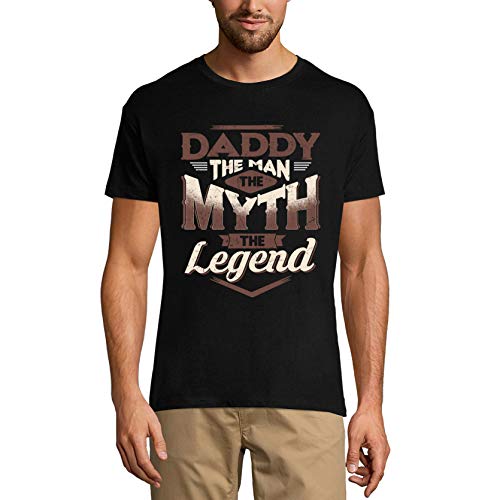 Ultrabasic Heren T-shirt Daddy The Man The Myth The Legend – Papa der Mann Le Mythe Legende zwart Medium