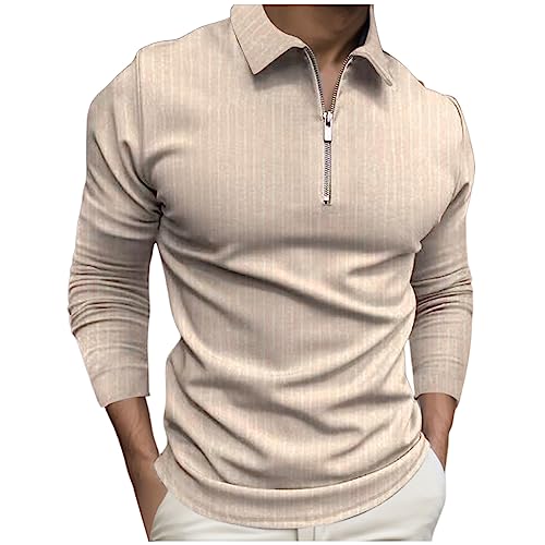 Générique 2024 AI Heren Casual Rits Top Top Turn-Down Blouse Bedrukte Blouses Blouses Mode T-shirt Formeel T-shirt Grote T-shirts Tops, Kaki, M