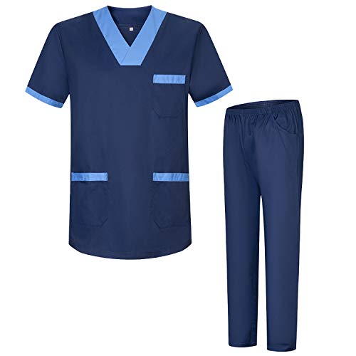 MISEMIYA , Uniseks uniformen, uniform set, medisch uniform met shirt en broek, uniformen voor gezondheidszorg, ref. 8178, L