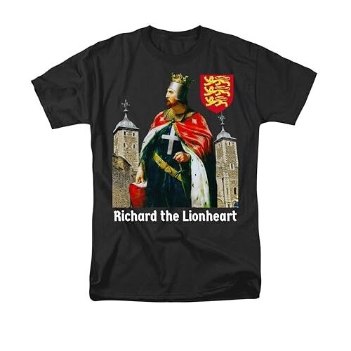 FYZPKR T-shirt Richard the Lionheart King Richard I of England Size S-4XL BlackXXX-Large