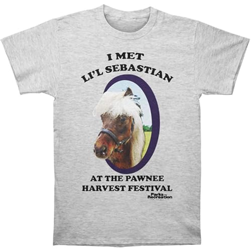 Monskitter Men's Parks And Recreation Lil Sebastian Adult Heather Gray T Shirt Grey S