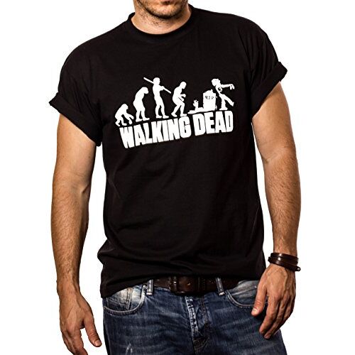 MAKAYA T-Shirt voor Heren met Zombie Print Walking Dead Fanartikelen Grappige Cadeaus voor Hem Zwart L