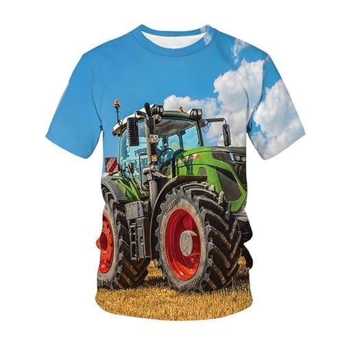 keephen Heren Tractor Grafische T-shirts Grappige Nieuwigheid T-Shirt Mannen 3D T-shirts Ronde Hals Korte Mouw Zomer Tops voor Tieners, 15 #, 4XL