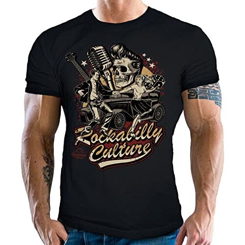 Gasoline Bandit Rock'n Roll Fan T-shirt: Rockabilly Culture