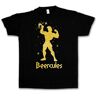 XIAOEMO Men's Beercules T-Shirt Fun Alcohol Drunk Wasted Intoxicated Party Drunken Hangover Black Xl