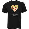 ZE YUAN Novelty T-Shirt Like My Men Like I Like My Pizza Black XL