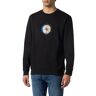 Only & Sons Onsoliver Reg Camp SWT Crew Neck, zwart/print: compass, M