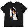 AOJIATOYS Michael Music Fan Lover Retro Vintage 80S Thriller Bad Jackson Men's T shirt Black S