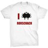 Generic I Love Hate Rorschach Inkblot psychologie T-shirt, Wit, 3XL