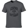 Keyru Legends are Born in September T Shirt Grey 3XL