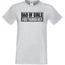 Cprint Fathers day Tshirt Gift Dad Of Girls Outnumbered Funny Daddy Father Grandfather (Grey, M)