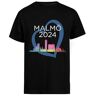 Generic Eurovisie Songfestival Malmö Zwart Flodderig T-Shirt, Unisex Oversized T-Shirt