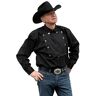 Westernwear-Shop John Wayne westernhemd blauw westernmode western stijl old style westernkleding (zwart, XL), zwart