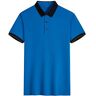 SKINII T-shirt， Oversized, casual overhemd van hoge kwaliteit for zakelijke heren, met normale pasvorm. (Color : Blue, Size : L)