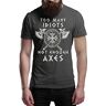 NexGen Too Many Idiots Not Enough Axes Vikings T-shirt Valhalla Tee Shirt Noorse Mythologie Viking Shirt Unisex Warrior, Grijs, L