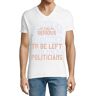 Atspauda Politics is Too serious a Matter to be Left to The Politicians Election Slogan Heren Katoen V-hals T-shirt Wit, Wit, L