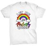 Generic Let Me Be Perfectly Queer Rainbow LGBTQ woordspeling T-shirt, Wit, XXL