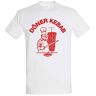 PICSonPAPER Döner Kebab T-shirt, wit herenshirt, Döner Kebab logo Dönermann Dönerspies heren T-shirt, wit, XL
