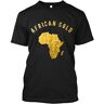 MAMAGUO QvfPure African Gold TEE T-shirt voor heren, voorgekrompen katoen, Zwart, L