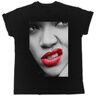 London Rainbow Notting Hill Rihanna Lips Unisex T-shirt, Zwart, L