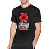 PLANT'ISM Men's Remembrance Day Lest we Forget red Poppy Men's T-Shirt Tees Short Workout Tops Cotton Men's T Shirt Fashion Casual Cool Tee Shirts Black L