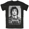 TONGFENG Rambo Mugshot T-Shirt Balboa Boksen Rocky Stallone Sylvester Survive Prepper, Zwart, L