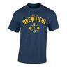 Baddery Bier geschenken voor mannen Bier T-shirt Bier T-Shirt Bierkostuum, Blauw Life Is Brewtiful, XXL