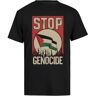 MAGITONE Stop Genocide Palestine Flag Mannelijk Zwart T-Shirt Heren T-Shirt Met Korte Mouwen