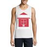 Atspauda Home Quarantine House Lock 2020 Ziekte Pandemie Katoenen tanktop T-shirt voor heren, wit, Wit, XXL