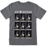 DC Comics Heroes Inc DC Batman T-shirt Veel stemmingen van Batman Maat M shirts