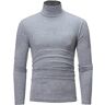 Generic Trui heren coltrui trui lange mouwen coltrui trui trui trui casual trui slim fit basic heren, Grijs, L