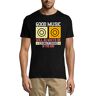 Atspauda Good Music Will Always be recognized in The end Slogan Crew Neck Katoen Heren T-shirt Zwart, Zwart, S