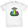 Generic UFO Regenboog LGBTQ Alien Ruimteschip T-shirt, Wit, XXL