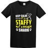 Org.mama Men's It'S A Staffy Not A Freakin' Shark Staffy Dog T-shirt Black L