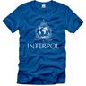 Copytec Interpol politie internationale criminele politie organisatie T-shirt #37092, royal, M