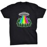 Generic UFO Regenboog LGBTQ Alien Ruimteschip T-shirt, Zwart, XL