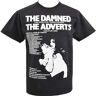 MAIKELI Bzz Mens Punk T Shirt Damned & De Advertenties Gaye Advertentie Gig Gids Poster 1977, Zwart, L