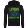 Atspauda Living my best quarantaine 2020 slogan Hooded Sweatshirt Hoodie Katoenmix Zwart, Zwart, L