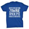 Generic Het moeilijkste deel over een zombie-apocalyps zal doen alsof ik niet opgewonden ben T-shirt, Blauw, L