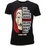 Casa de Papel Zwart T-shirt met enkelzijdig bedrukt Professor & Co. Officieel product 100% origineel Netflix TV Series Jersey Shirt (XS), XS