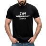 eers I'M Surrounded By Idiots Funny Sarcastic Mens T-Shirt Insulting Rude Novelty Idea Tee 3XL