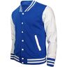 TheMohrim Heren Slim Fit Varsity Baseball Jacket Bomber met Lange Mouwen Gestreepte Katoen Premium Jassen Unisex, Blauw, L