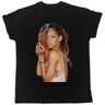 Daffy Rihanna Smoking Poster Funny Gift Designer Unisex T-shirt, Zwart, M