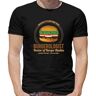 DELMEI Burgerologist Mens T-Shirt Food Burger Cheeseburger Beefburger Funny Black M