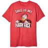 Disney Donald Duck T-shirt voor heren Donald Duck T-shirt voor heren (Pack van 1), Rode Heather, L