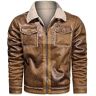 Suncolour Heren Suede Sherpa gevoerde jas heren bont gevoerd leren jack winter fleece gevoerde jas, 8, L