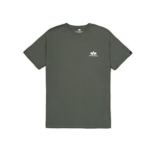 Alpha Basic T T-Shirt met Kleine logo voor mannen Dark Olive Alpha Basic T T-Shirt met Kleine logo voor mannen Dark Olive