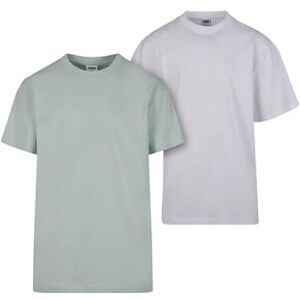 Urban Classics Heren Tall Tee 2-Pack, Frostmint+wit, M Urban Classics Heren Tall Tee 2-Pack, Frostmint+wit, M